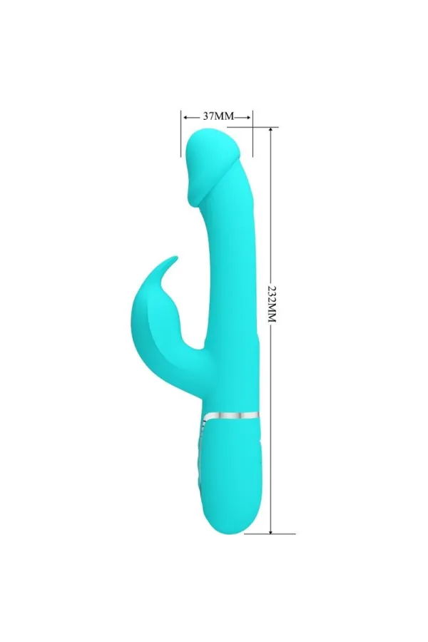 PRETTY LOVE - DEJON RABBIT VIBRATOR 3 IN 1 MULTIFUNKTIONS-AQUAGRÜN kaufen - Fesselliebe