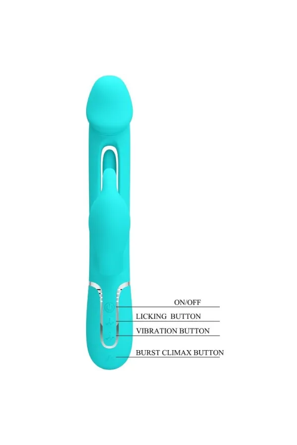 PRETTY LOVE - DEJON RABBIT VIBRATOR 3 IN 1 MULTIFUNKTIONS-AQUAGRÜN kaufen - Fesselliebe