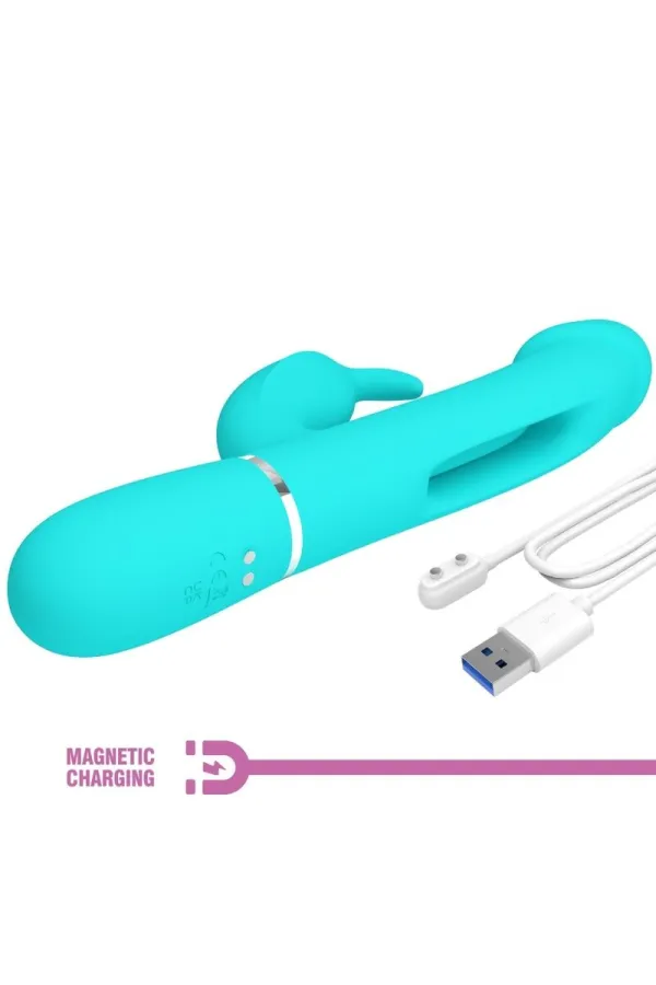 PRETTY LOVE - DEJON RABBIT VIBRATOR 3 IN 1 MULTIFUNKTIONS-AQUAGRÜN kaufen - Fesselliebe