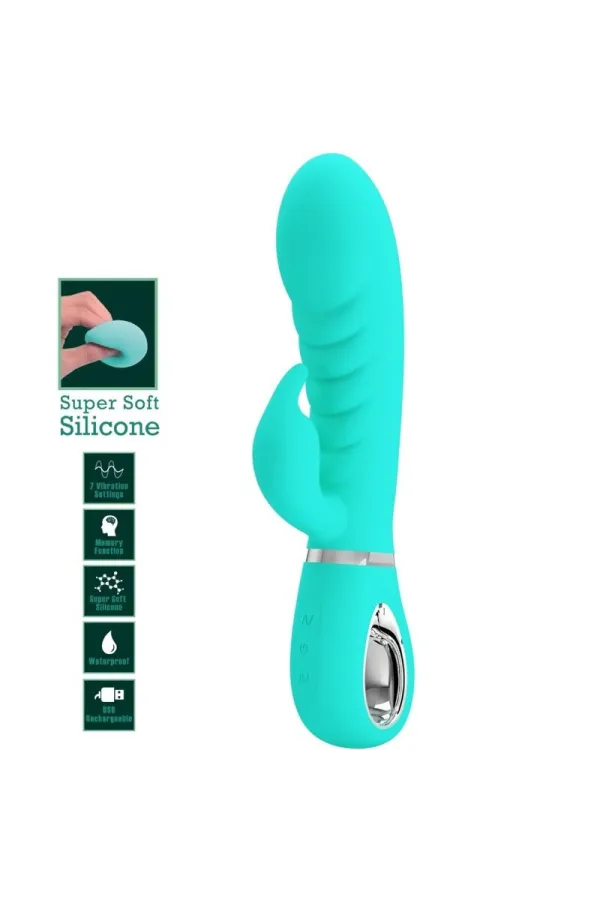 PRETTY LOVE - PRESCOTT MULTIFUNKTIONS-G-SPOT-VIBRATOR AQUA GREEN kaufen - Fesselliebe