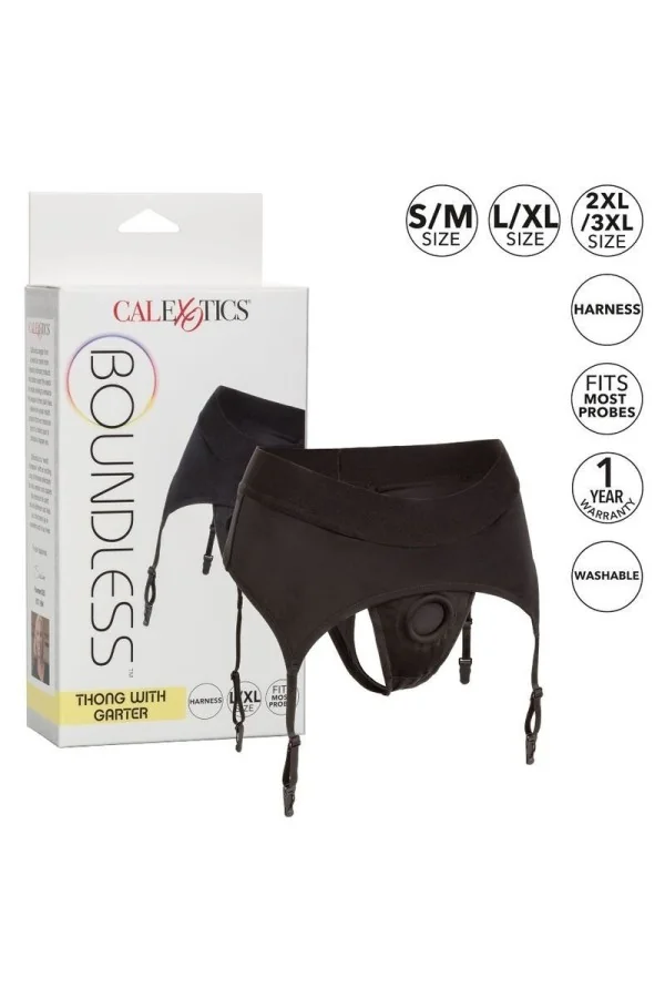 Calex Boundless Thong mit Strumpfhaltern L/Xl von California Exotics kaufen - Fesselliebe