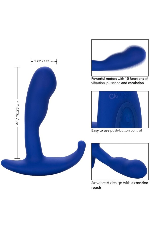 Admiral Gebogener Analstimulator & Vibrator Blau von Calexotics kaufen | Fesselliebe
