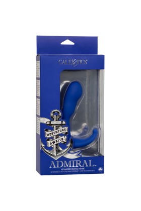 Admiral Gebogener Analstimulator & Vibrator Blau von Calexotics kaufen | Fesselliebe