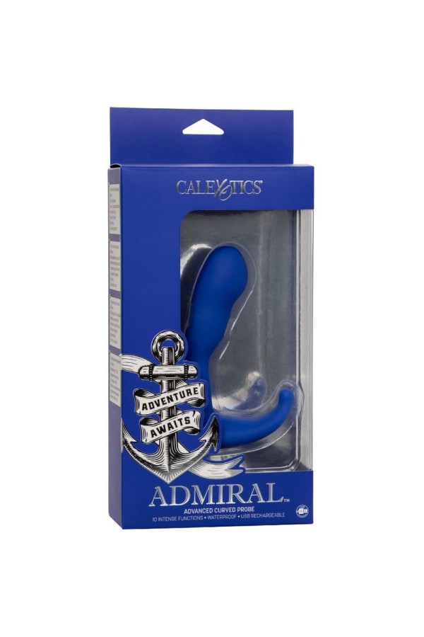 Admiral Gebogener Analstimulator & Vibrator Blau von Calexotics kaufen | Fesselliebe