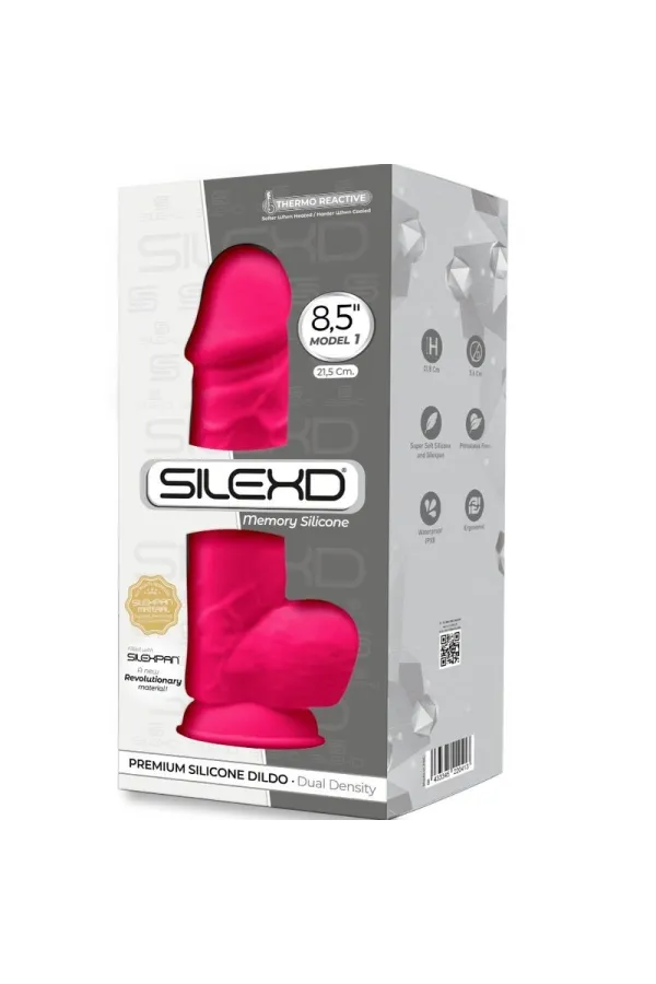 Modell 1 Realistischer Dildo Premium Silexpan Silikon Fuchsia 21,5 cm von Silexd kaufen - Fesselliebe