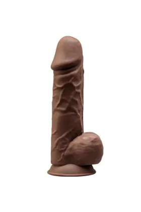 Modell 1 Realistischer Dildo Premium Silexpan Silikon Braun 21,5 cm von Silexd kaufen - Fesselliebe