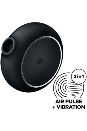 Pro To Go 3 Doppelter Luftpulsstimulator & Vibrator Schwarz von Satisfyer Air Pulse kaufen | Fesselliebe