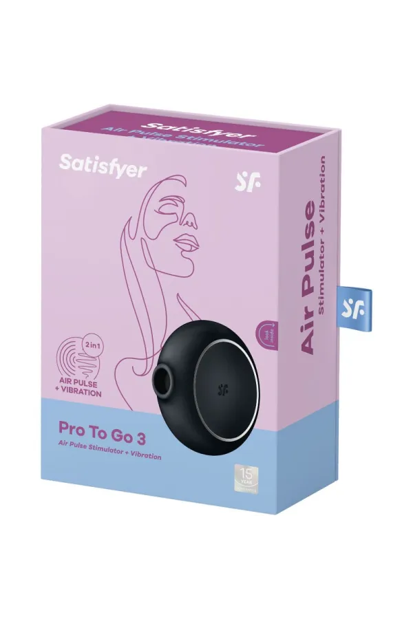 Pro To Go 3 Schwarz von Satisfyer Air Pulse kaufen - Fesselliebe