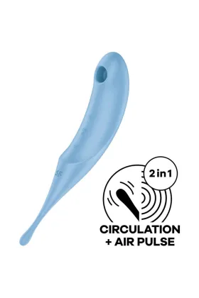 Twirling Pro Air Pulse Stimulator & Vibrator Blau von Satisfyer Air Pulse