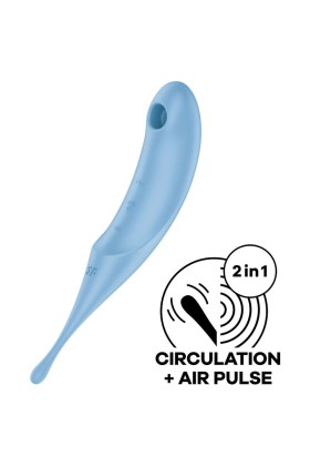 Twirling Pro Air Pulse Stimulator & Vibrator Blau von Satisfyer Air Pulse kaufen | Fesselliebe