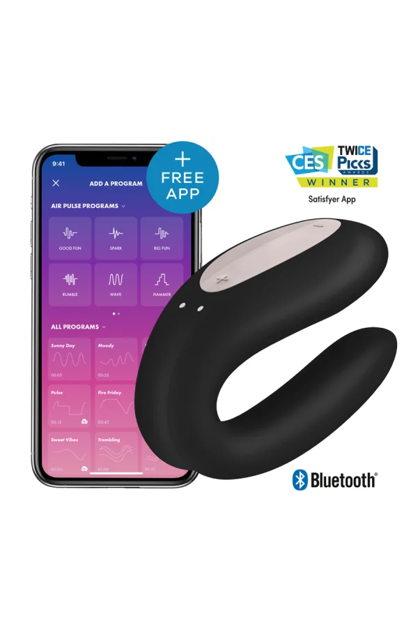 Double Joy mit App Schwarz von Satisfyer Connect kaufen - Fesselliebe