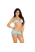 LEG AVENUE - DREITEILIGES DIAMANTEN-SET BLAU S/M