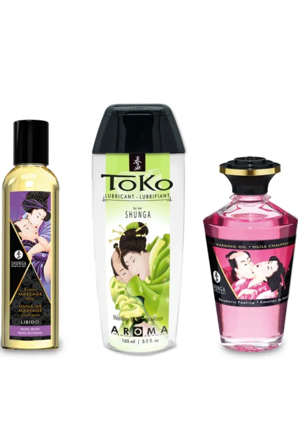 3-teiliges Massage-Set „Fruity Kisses“ mit fruchtigen Aromen 380ml von Shunga kaufen - Fesselliebe