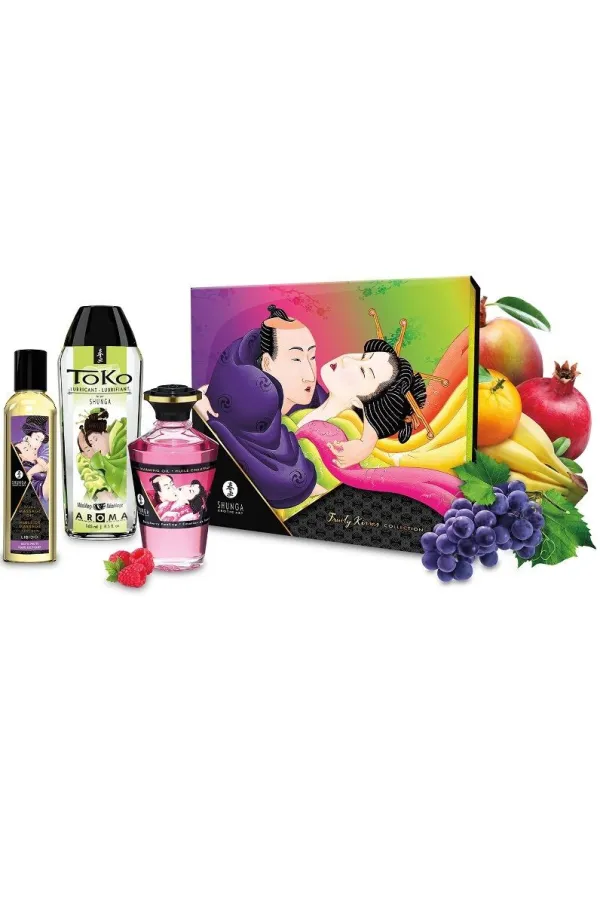 3-teiliges Massage-Set „Fruity Kisses“ mit fruchtigen Aromen 380ml von Shunga kaufen - Fesselliebe