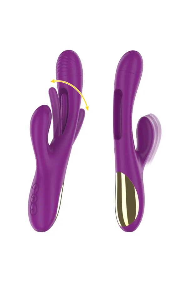 Apolo Wiederaufladbarer Multifunktionsvibrator 7 Vibrationen mit Lila Schwingender Zunge von Intense kaufen - Fesselliebe