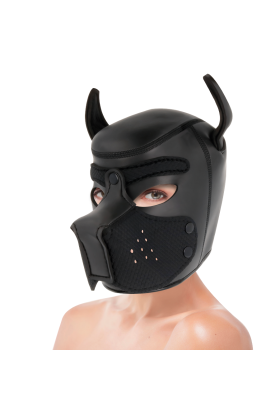 Neopren-Hundemaske mit Abnehmbarer Maule L von Darkness Bondage kaufen | Fesselliebe