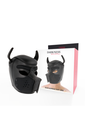 Neopren-Hundemaske mit Abnehmbarer Maule M von Darkness Bondage kaufen | Fesselliebe
