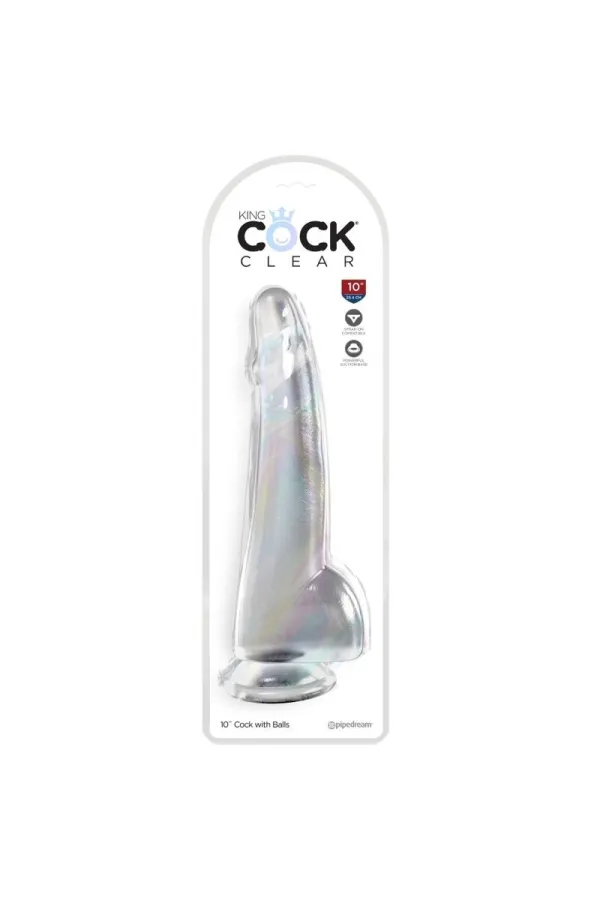 King Cock Clear - Dildo mit Hoden 19 Cm Transparent kaufen - Fesselliebe