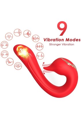 Delfin Vibrator Multiposition & Wärmeeffekt Rot von Armony Vibrators kaufen | Fesselliebe