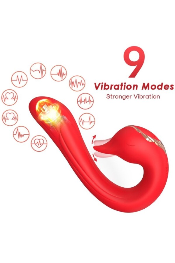 Delfin Vibrator Multiposition & Wärmeeffekt Rot von Armony Vibrators kaufen | Fesselliebe