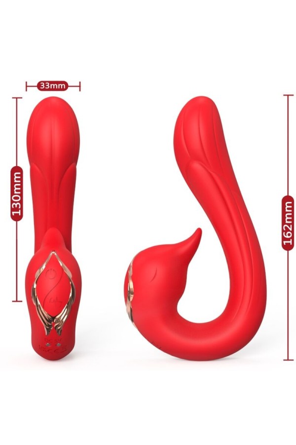 Delfin Vibrator Multiposition & Wärmeeffekt Rot von Armony Vibrators kaufen | Fesselliebe