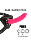 Strap-On Harness + Dildo Rosa Silikon 17 X 3cm von Deltaclub 20 X 4cm von Deltaclub kaufen - Fesselliebe