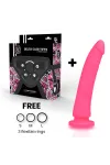 Strap-On Harness + Dildo Rosa Silikon 17 X 3cm von Deltaclub 20 X 4cm von Deltaclub kaufen - Fesselliebe