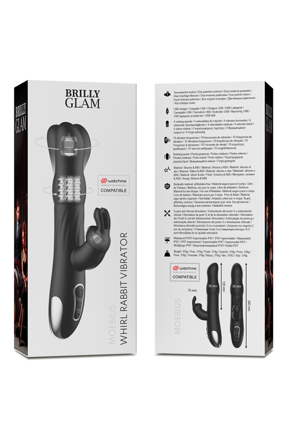 Moebius Rabbit Vibrator & Rotator Kompatibel mit Watchme Wireless Technology von Brilly Glam kaufen | Fesselliebe