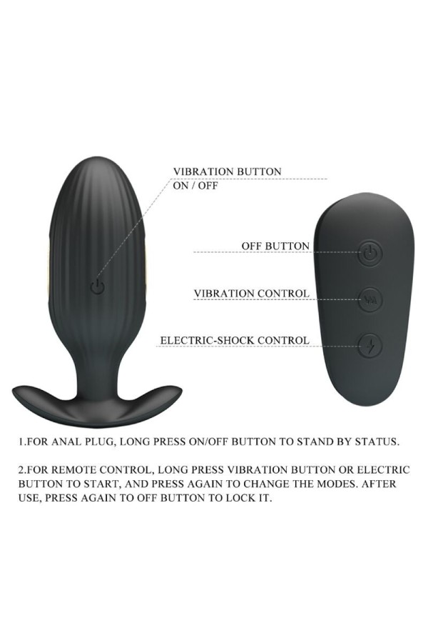 Kelly Plug Anal wiederaufladbarer Vibrator Schwarz von Pretty Love Bottom kaufen | Fesselliebe