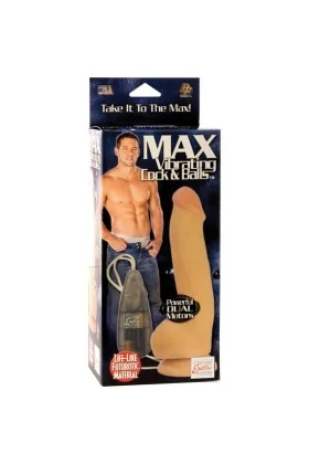 Max Vibrierender Dildo und Eier von Calexotics