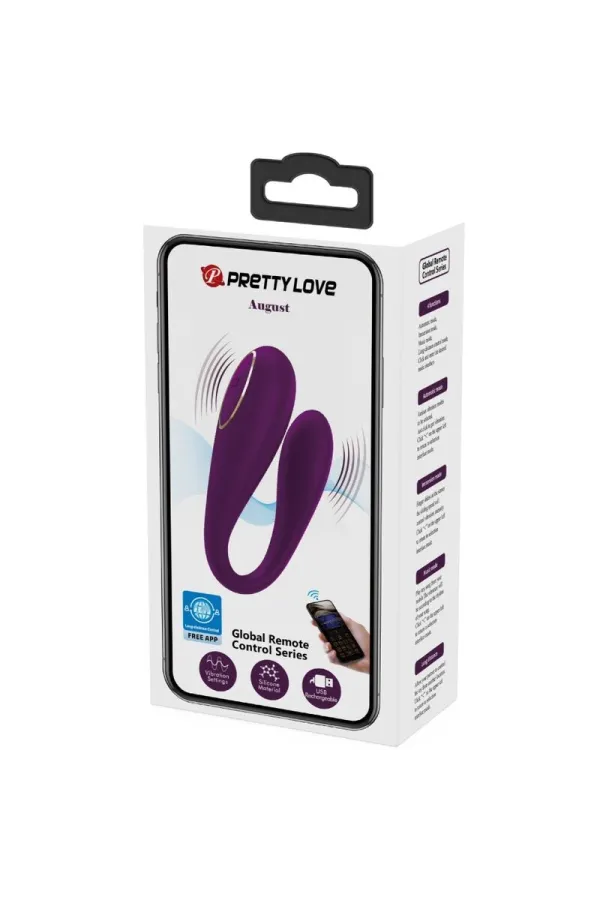 PRETTY LOVE - AUGUST REMOTE GLOBAL DOPPELT VERGNÜGEN VIBRATOR kaufen - Fesselliebe