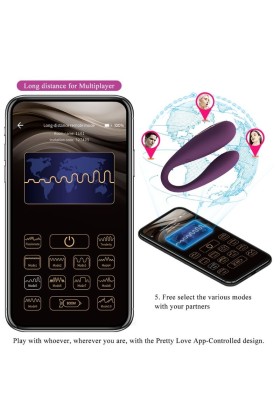 August Remote Global Doppelt Vergnügen Vibrator von Pretty Love C-Type kaufen | Fesselliebe