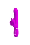 Multifunktions-Kaninchenvibrator 4 in 1 Schmetterling Fuchsia von Pretty Love Flirtation