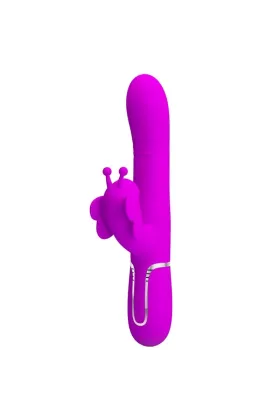 Multifunktions-Kaninchenvibrator 4 in 1 Schmetterling Fuchsia von Pretty Love Flirtation