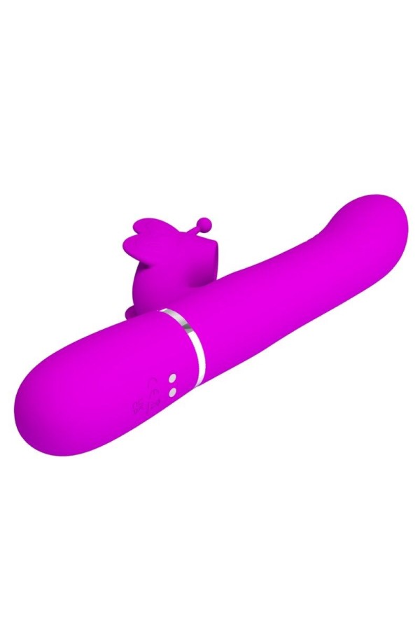 Multifunktions-Kaninchenvibrator 4 in 1 Schmetterling Fuchsia von Pretty Love Flirtation kaufen | Fesselliebe