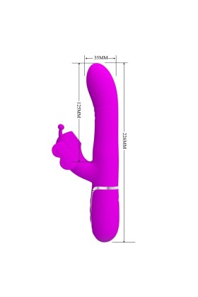 Multifunktions-Kaninchenvibrator 4 in 1 Schmetterling Fuchsia von Pretty Love Flirtation kaufen | Fesselliebe
