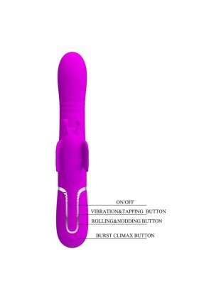 Multifunktions-Kaninchenvibrator 4 in 1 Schmetterling Fuchsia von Pretty Love Flirtation kaufen | Fesselliebe