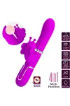 Multifunktions-Kaninchenvibrator 4 in 1 Schmetterling Fuchsia von Pretty Love Flirtation