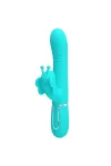 Multifunktions-Kaninchenvibrator 4 in 1 Schmetterling Aquagrün von Pretty Love Flirtation