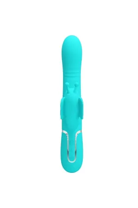 Multifunktions-Kaninchenvibrator 4 in 1 Schmetterling Aquagrün von Pretty Love Flirtation