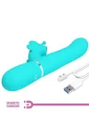 Multifunktions-Kaninchenvibrator 4 in 1 Schmetterling Aquagrün von Pretty Love Flirtation