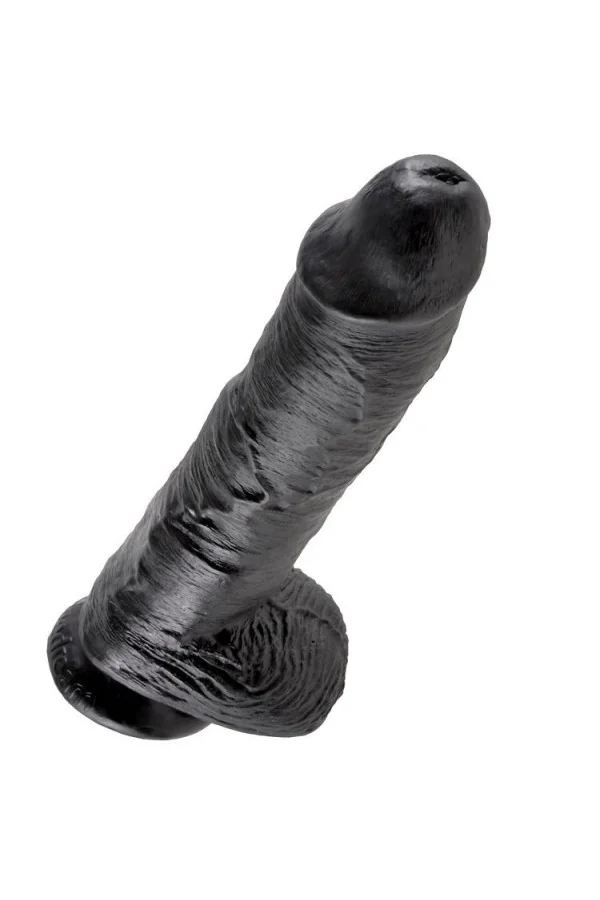 King Cock 10" Cock Schwarz mit Eier 25,4 Cm von King Cock kaufen - Fesselliebe