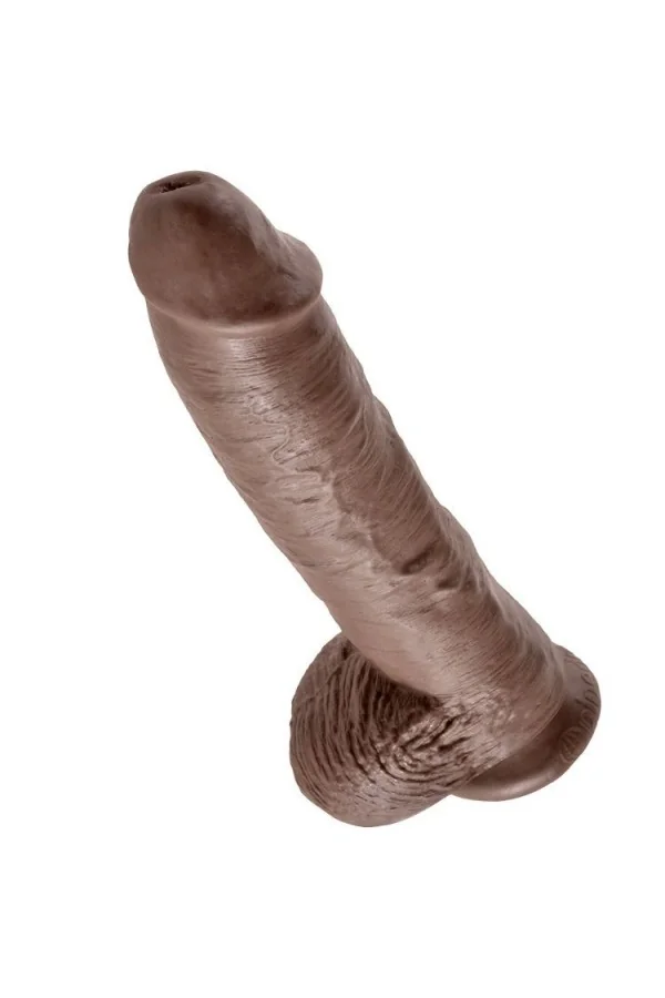 King Cock 10" Cock Braun mit Eier 25,4 Cm von King Cock kaufen - Fesselliebe