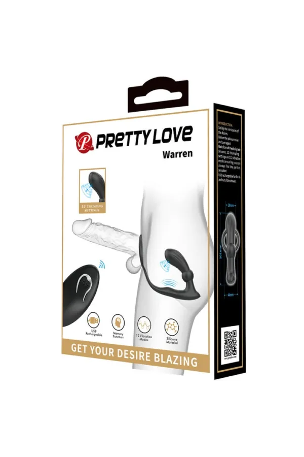 Warren Black Analring & Vibrator von Pretty Love Bottom kaufen - Fesselliebe