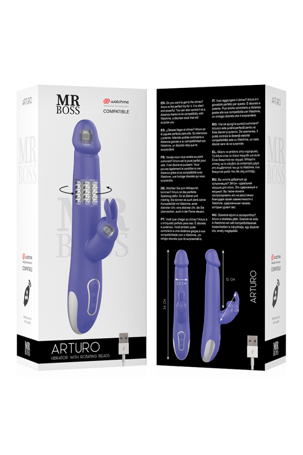 Arturo Vibrator & Rotator Kompatibel mit Watchme Wireless Technology von Mr. Boss kaufen | Fesselliebe