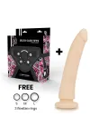 Strap-On Harness + Dildo Hautfarben Silikon 23 X 4,5 Cm von Deltaclub kaufen - Fesselliebe