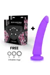 Strap-On Harness + Dildo Lila Silikon 23 X 4,5 Cm von Deltaclub kaufen - Fesselliebe