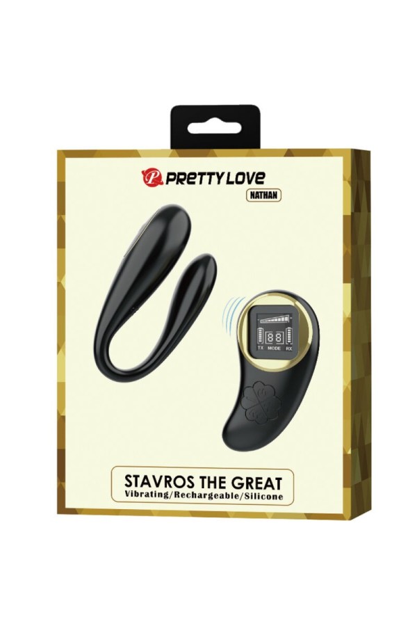 Nathan Double Pleasure Vibrator mit Fernbedienung von Pretty Love C-Type kaufen | Fesselliebe