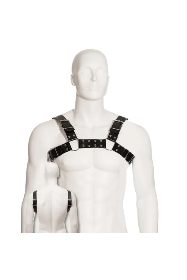 Schwarz Bull Dog Harness von Kunstleder Body kaufen - Fesselliebe