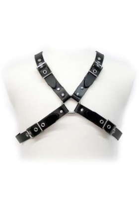 Schwarzer Schnalle Harness für Männer von Leather Body kaufen | Fesselliebe